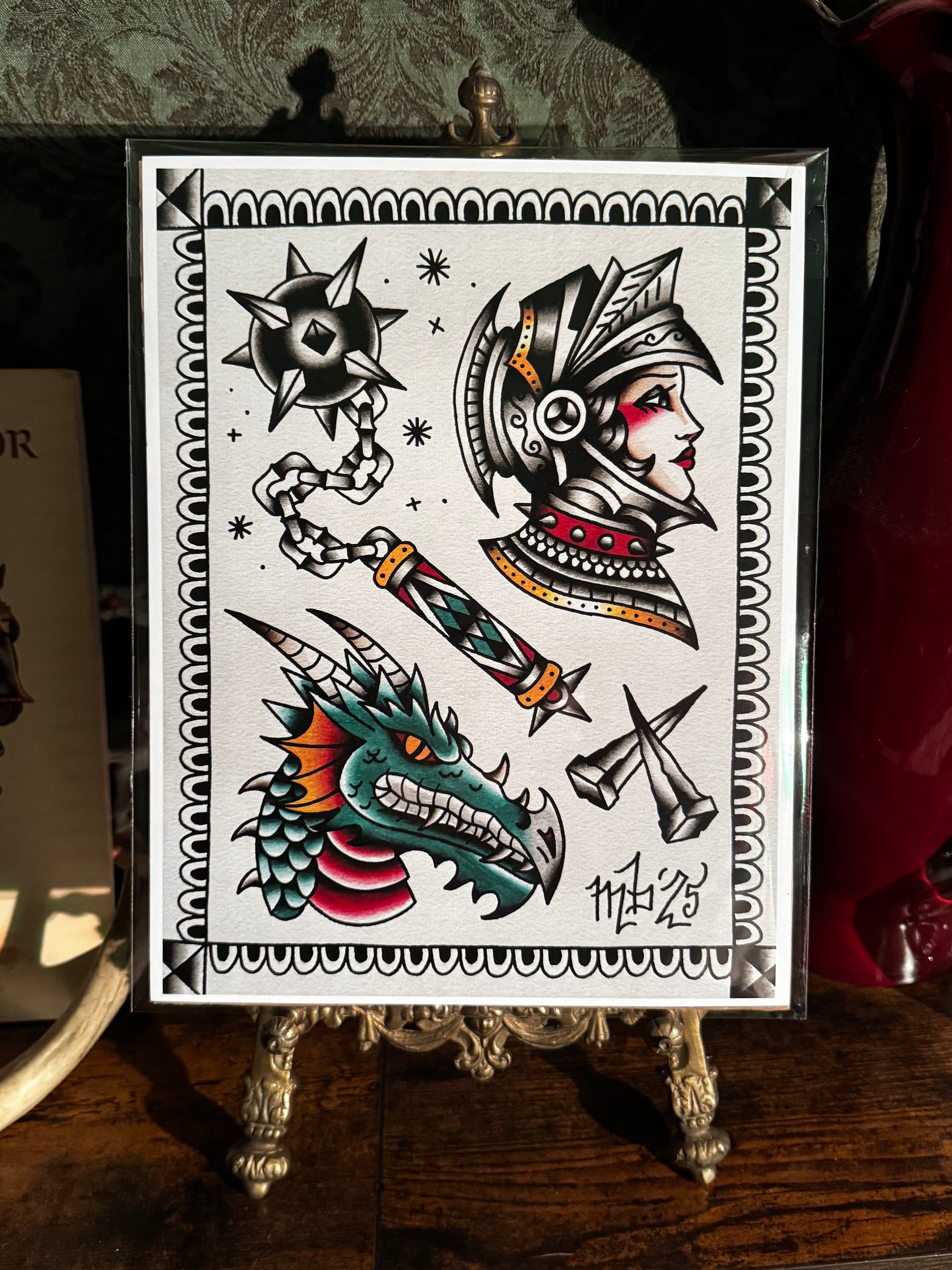 MEDIEVAL KNIGHT PRINT